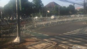 Gedung KPU Dijaga Ketat, Arus Lalu Lintas Ditutup