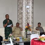 Kasrem 142/Tatag paparkan kondisi Kasrem kepada Peserta SSDN PPSA XXII Lemhanas RI yang berkunjung ke Sulawei Barat.