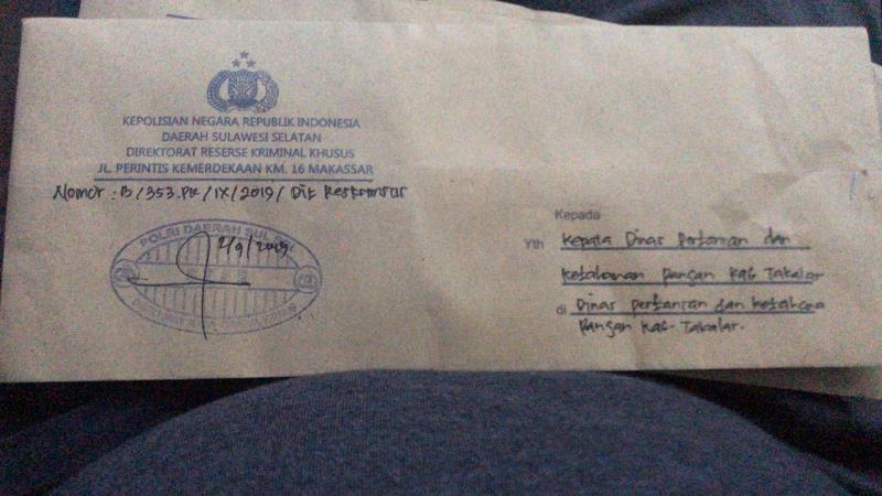 Subdit Tipikor Polda Sulsel periksa Kadis Pertanian dan Ketahanan Pangan Takalar, Muhammad Hasbi, Kamis (5/9/2019).