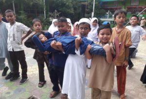 Tagana Masuk Sekolah di SDN Kompleks Sambung Jawa