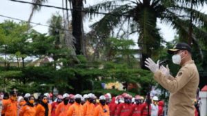 Adnan Pimpin Apel Penyemprotan Massal Disinfektan Di Gowa