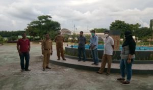 Kadis LHP Takalar Rapat di Bundaran Air Mancur Lapangan Makkatang Bahas Ini