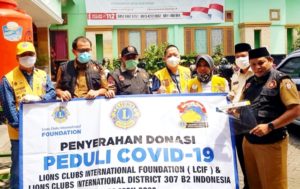 Lions Club International District 307 B2 Indonesia Serahkan Bantuan Donasi Peduli Covid-19