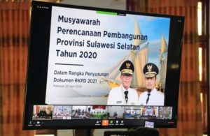 Bupati Lutim Ikuti Musrenbang RKPD Provinsi Sulsel 2021 Melalui Video Conference