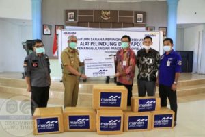 Tim GTPP Lutim Terima Bantuan APD Dari Bank Mandiri Sorowako