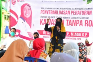 Ketua Fraksi PKS DPRD Sulsel Sosialisasi Perda KTR Di Maccini Parang