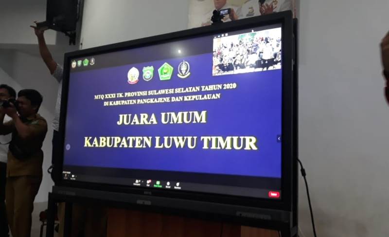 MTQ XXXI Sulsel Berakhir, Lutim Juara Umum Lagi