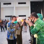 Wagub Andi Sudirman hadiri kenal-pamit mantan Kapolda Sulsel Irjen Mas Guntur Laupe dan penggantinya Irjen Merdisyam, Rabu (29/9/2020)