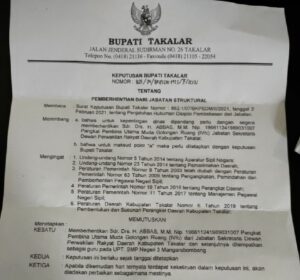 Bupati Takalar Mutasi Sekwan Jadi Guru Bantu SMP