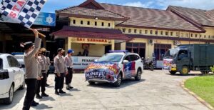 Kapolres Lutra Lepas Bantuan Untuk Korban Gempa Sulbar