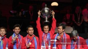 Indonesia Raih Piala Thomas Tanpa Pengibaran Merah Putih