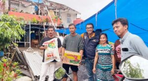 Legislator NasDem Makassar Mario David Bantu Korban Bencana Di Pampang