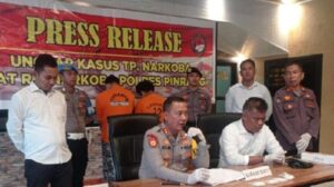 Polres Pinrang Amankan Kakak-Adik Kurir Narkoba Asal Gowa