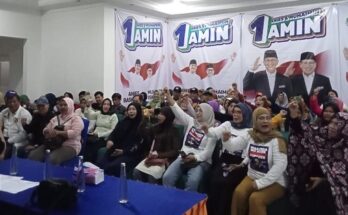 Ratusan Relawan AMIN Deklarasi Gerakan Rakyat Kawal TPS untuk mengawal suara pasangan calon presiden Anies Baswedan-Muhaimin Iskandar