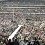 Pendukung Anies padati JIS. Jakarta International Stadium ini dibangun saat Anies Baswedan menjabat Gubernur DKI Jakarta