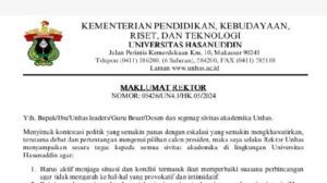 Deklarasi Guru Besar Unhas Tak Wakili Institusi
