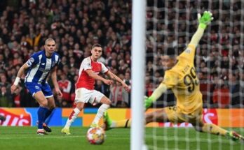 Arsenal Singkirkan Porto Dari Liga Champions setelah menang melalui adu penalti di Stadion Emirates, London, Rabu (13/3/2024) dini hari WIB