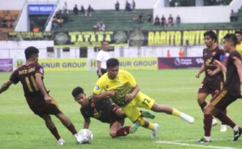 Barito Putra Taklukkan PSM dengan 3-1 di Stadion Sultan Agung, Bantul, Jogjakarta Jumat (15/3/2024). Laga berjalan sengit