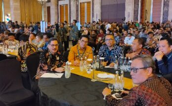 Pj Bupati Sidrap Hadiri Rakornas Otorita IKN di Grand Ballroom Hotel Kempinski, Grand Indonesia, JI. MH Thamrin Jakarta, , Kamis (14/3/2024).