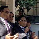 Pasangan calon presiden dan wakil presiden nomor urut 1 Anies dan Muhaimin bareng MK menghadiri sidang putusan sengketa perkara hasil Pilpres