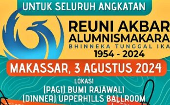 Ikatan Alumni SMA Katolik Rajawali, IKA Smakara Makassar agendakan reuni akbar secara kolosal, Minggu 3 Agustus 2024.