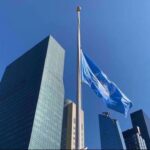 PBB kibarkan bendera setengah tiang, Selasa (21/5/2024) sebagai ungkapan duka cita atas wafatnya Presiden Iran Ebrahim Raisi