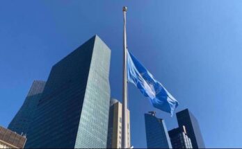 PBB kibarkan bendera setengah tiang, Selasa (21/5/2024) sebagai ungkapan duka cita atas wafatnya Presiden Iran Ebrahim Raisi