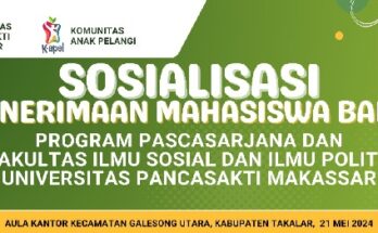 Unpacti Makassar terima maba pascasarjana Fakultas Ilmu Sosial dan Ilmu Politik tahun akademik 2024/2025 mulai Sabtu (18/5/2024)