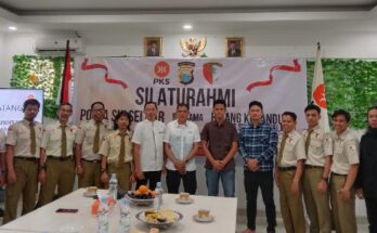 Polda Sulsel kunjungi kepanduan PKS Sulsel di Dewan Pimpinan Wilayah Partai Keadilan Sejahtera Sulsel, Sabtu (15/6/2024).