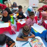 Rumah Zakat Sulsel adakan Lomba Mewarnai untuk anak anak lorong jenjang TK dan SD di Lorong 9 Kelurahan Rappokalling Kecamatan Tallo