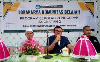 Kepala Dinas Pendidikan dan Kebudayaan, Kadis Dikbud Jeneponto, buka buka Lokakarya PSP Angkatan 2, Minggu (8/9/2024)