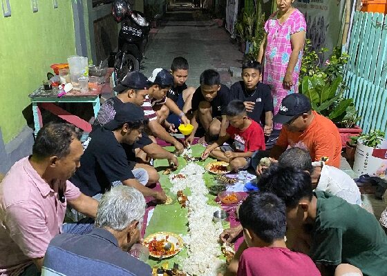 Unik dan inspiratif, anak muda Lorong Daeng Jakking gelar makan bersama dalam kemasan Tradisi Kekeluargaan.