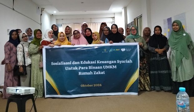 Mendukung Bulan Keuangan dan Ekonomi Syariah 2024, Rumah Zakat gelar sosialisasi dan edukasi keuangan syariah ke UMKM binaan.