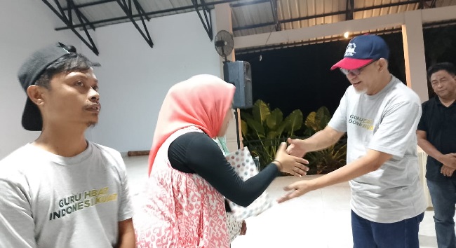 Jamila juara joget terheboh outbond Balai Besar Guru Penggerak Sulawesi Selatan, di Pulau Dutungan, Kabupaten Barru