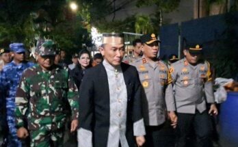 Pj Gubernur Sulsel Prof Zudan tinjau gereja bersama Forum Komunikasi Pimpinan Daerah (Forkopimda) lainnya, Selasa (24/12/2024) malam