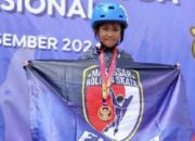 A Arsy Shidqia Almubarak, murid SDN Rappocini membuat heboh. Anak Makassar juara sepatu roda nasional di Jabar Open