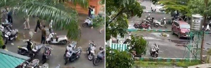Bentrok pecah di UMI Makasssar menybabkan satu korban luka