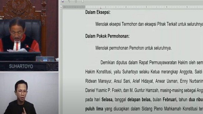 Mahkamah Konstitusi, MK tolak gugatan Pilkada Jeneponto yang diajukan pasangan Muhammad Sarif - Moch Noer Alim Qalby (Sarif-Qalby).