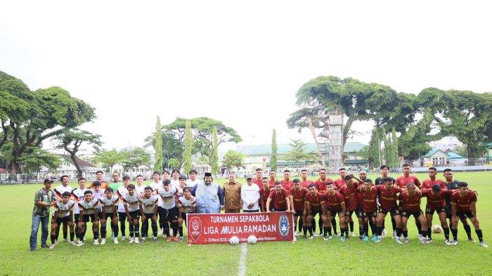 Turnamen sepak bola Liga Mulia Ramadan 2025 bergulir di Lapangan Gelora Sultan Hasanuddin Makassar, Senin (3/3/2025).