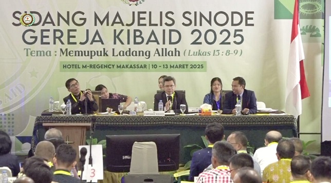 Kota Makassar tuan rumah Sidang Majelis Sinode Gereja Kibaid 2025 yang berlangsung empat hari, tanggal 10-13 Maret.
