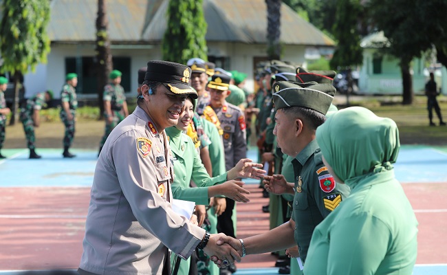 Jelang mutasi ke Polda Metro Jaya, Kapolres AKBP RTS Simanjuntak pamit di Kodim 1409/Gowa, Senin, 7 April 2025