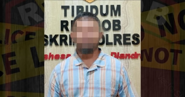 Unit Resmob Satuan Reskrim Polres Gowa tangkap penipu bermotif proyek fiktif senilai Rp222 juta, iniaisl J, Rabu (23/4/2025)