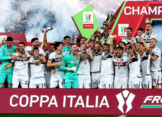 Gol semata wayang Ndoye, membawa Bologna menjadi juara Coppa Italia 2024/2025, memuasi dahaga 51 tahun penantian Rossoblu.