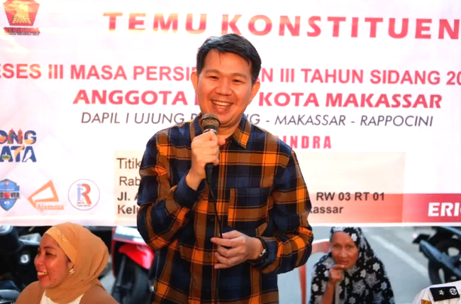 Reses DPRD: Tidak ada Alasan Tidak Perbaiki Jalan, Warga Diminta Bersabar, kata Eric Horas, Wakil Ketua DPRD Kota Makassar