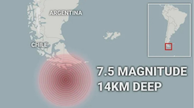 Gempa Bumi 7,5 MW Guncang Argentina dan Chili