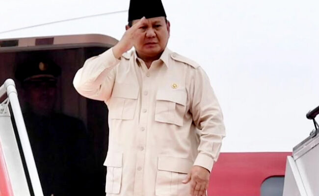 Prabowo ke Brunei Terima Penghargaan Bintang Kebesaran