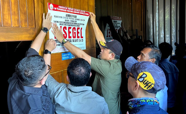 Pemprov Sulsel Segel 6 THM di Makassar