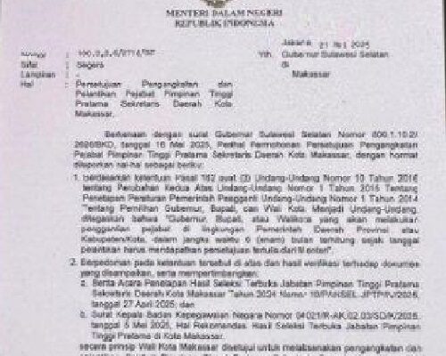 Andi Zulkifly Nanda Jadi Sekda Makassar