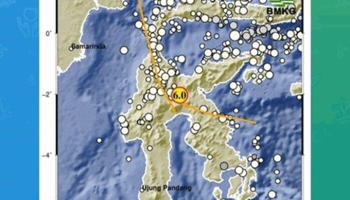 Gempa Magnitudo 6.0 Guncang Barat Daya Poso, Sulteng — BMKG Pastikan Tidak Ada Potensi Tsunami