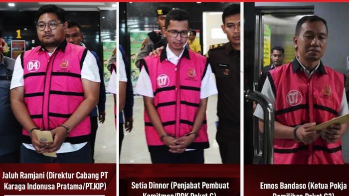 Kejati Sulsel jebloskan tiga terdakwa korupsi proyek air limbah ke Rutan (Rumah Tahanan), Kamis (14/8/2025).